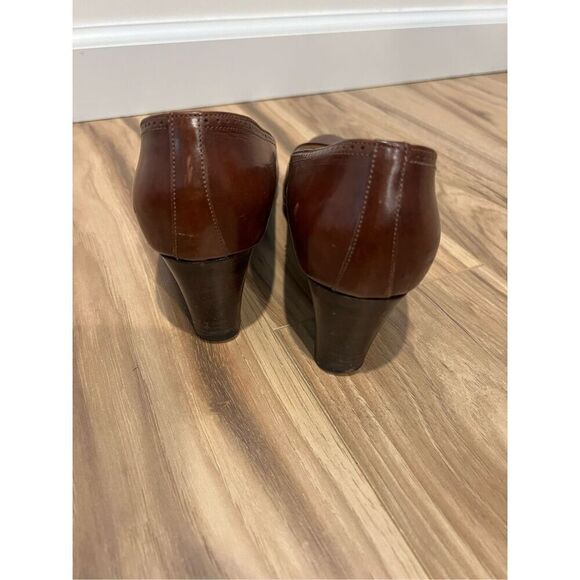 Quercioli Firenze Vintage Leather Heels Handmade in Italy euro sz 38 or 7.5 - Picture 11 of 14